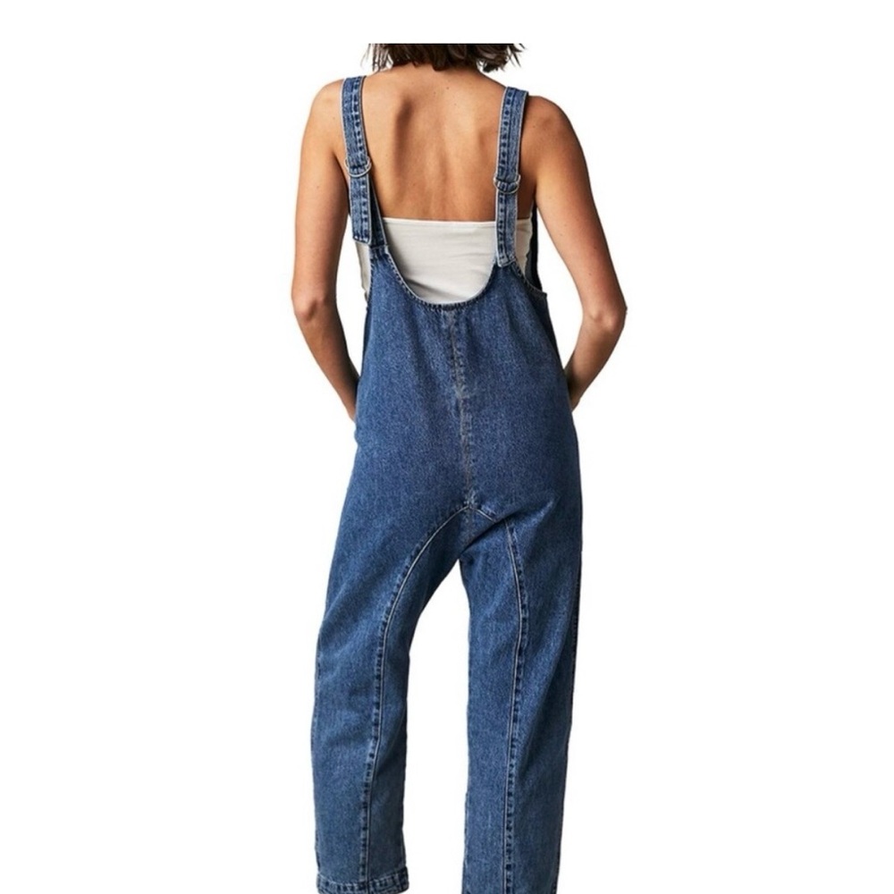 We The Free Blue Denim Overall Barrel Jean Apparel M - Picture 7 of 7